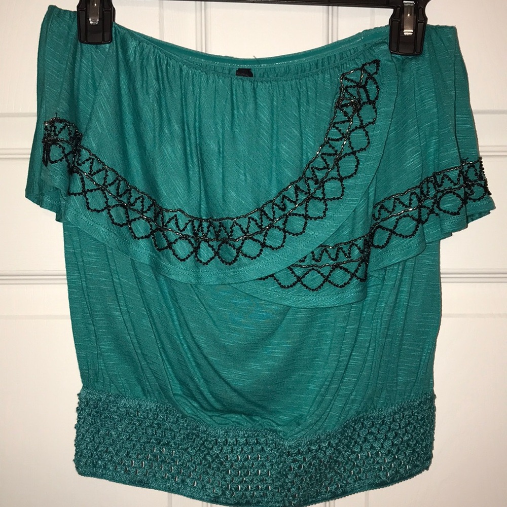 Jessica Simpson Strapless top.